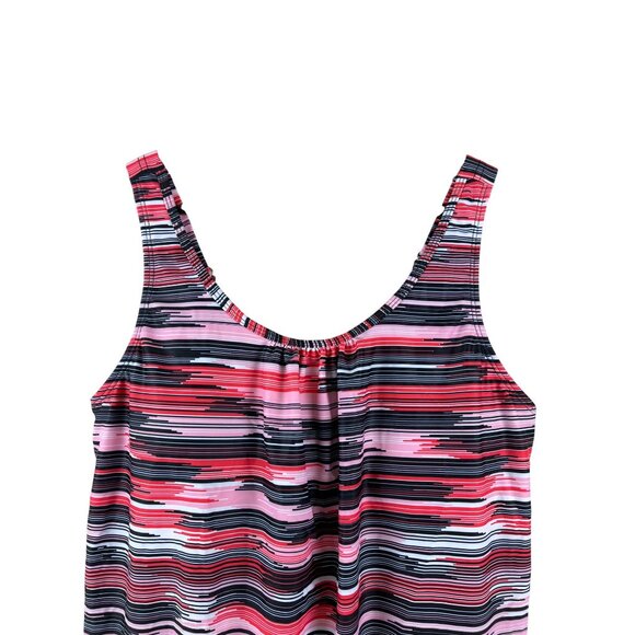 Bikinix Women's Swimsuit Two Piece Tank Red Black Bikini Bottom Size XL NEW NWT - Picture 3 of 11